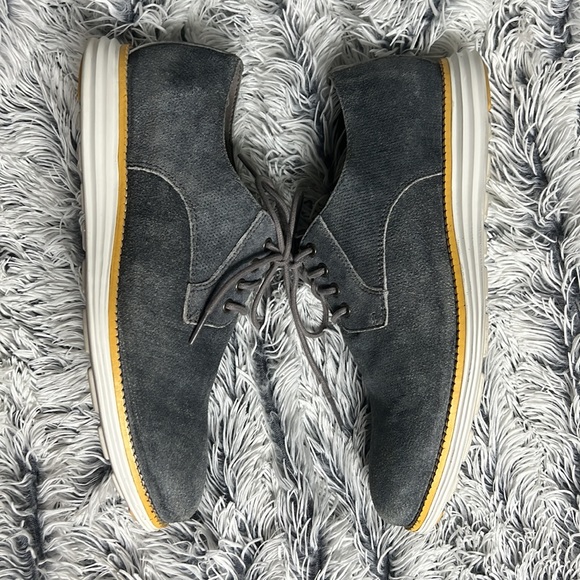 Cole Haan Sz 9M Grey Denim Suede Toe Shoes - Picture 4 of 10